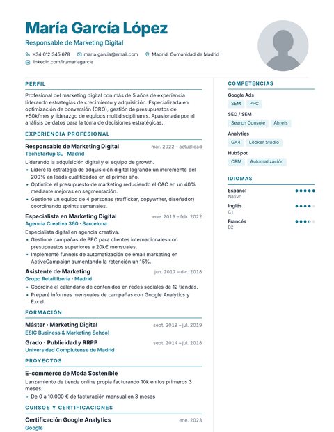 Plantilla de CV Doble