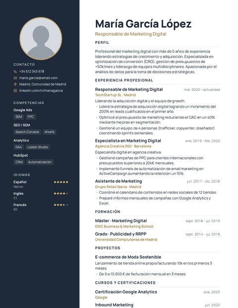 Plantilla de CV Moderna
