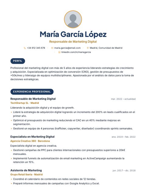 Plantilla de CV Píldora