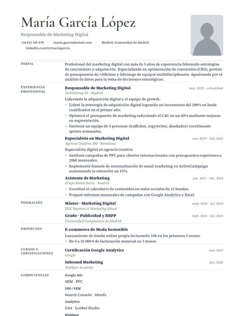 Plantilla de CV Salvia